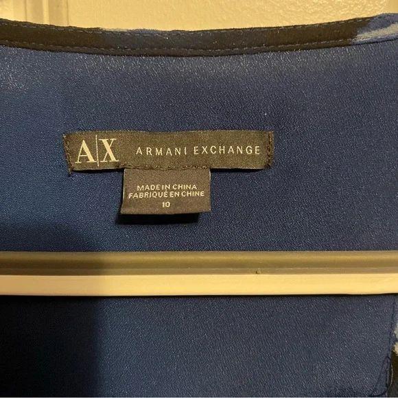 Armani Exchange Blue Spotted Dress - Picture 4 of 12